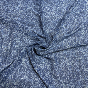 Chal de Algodón Estampado a Mano con Diseño Floral Azul CHHEENT, Resistente al Viento, Duradero, Ligero y Transpirable para Mujer - Product Image 5