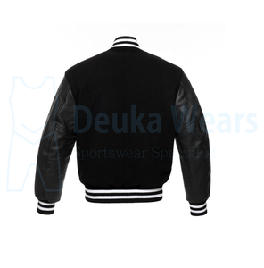Chaquetas Letterman con Mangas de Cuero, Servicio OEM, Hechas a Medida con Parches Bordados en Chenilla, Chaquetas Bomber de Béisbol en Venta - Product Image 6
