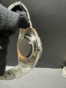 Reloj con Movimiento Automático Completamente Engastado con Diamantes, Esfera de Cristal con Diamantes Árabes de 41 mm, Analógico, Moissanita, Regalo Hip Hop para Él - Product Image 5