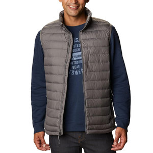 Chaleco cálido con aislamiento de nailon personalizado para invierno 100%, cuello levantado, cremallera, ropa de trabajo, chaleco acolchado para hombres - Product Image 1