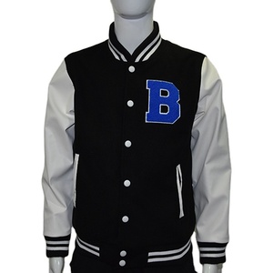 Veste de baseball en chenille brodée avec logo personnalisé OEM, veste en cuir pour homme, veste universitaire de baseball - Product Image 1