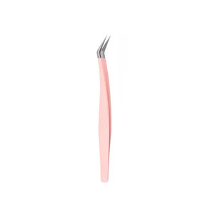 Pince à épiler d'extension de cils en acier inoxydable à pointe de fibre personnalisable avec acceptation de logo pour l'amélioration des cils - Product Image 1