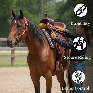 Selle de cheval en cuir de qualité supérieure pour un confort et une performance ultimes | Durable, élégante et ergonomique pour les cavaliers - Product Image 3