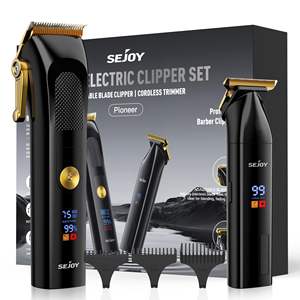 Set Profesional de Cortadora de Pelo Inalámbrica Recargable con Pantalla LED, Batería con Indicador de Nivel y Manual en Francés, para Uso Doméstico, Ideal para Regalo - Product Image 1