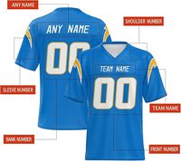 Nouvelle Saison Maillots de Football Américain Bears Vente en Gros Respirants Personnalisables Style Professionnel Coupe Performante Manches Courtes Nom d'Équipe Personnalisé