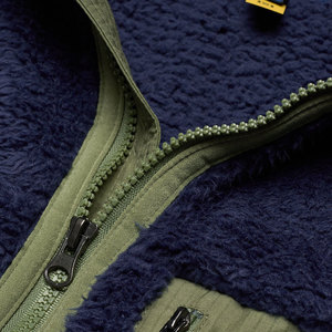 Veste polaire douce coupe-vent avec fermeture éclair complète à col montant pour hommes en vente - Product Image 3