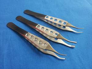 Pinzas de Cirugía Plástica Adson de 3 Piezas Surtidas, Mango Fenestrado Curvo de 4.75 Pulgadas, Instrumentos Quirúrgicos Manuales de Alta Calidad, CE - Product Image 5