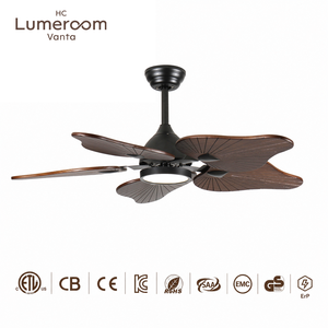 Ventilateur de plafond 44 pouces avec lumière, pales en bois massif, moteur DC, télécommande APP, LED dimmable – En stock aux États-Unis - Product Image 4