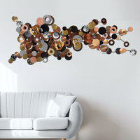 Support mural moderne pour clés en fer et aluminium, médaillon décoratif, ajoute une touche de luxe à la décoration intérieure, fait main, personnalisable, exportateur