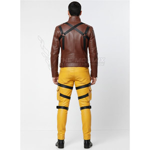 Traje de Motociclismo de Cuero para Hombre, Corte Ajustado, con Cierre de Broches Ajustables, Chaqueta y Pantalones de Protección - Product Image 6