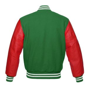 Blouson bombardier en polaire de style universitaire de baseball universitaire au design original équipe sportive OEM logo personnalisé veste Streetwear décontractée pour hommes - Product Image 6