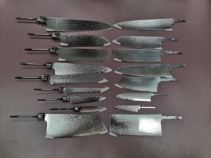 Lame de couteau vierge en acier <span class=keywords><strong>damas</strong></span> complet, lame de couteau de cuisine personnalisée sans poignée pour la fabrication de couteaux - Product Image 3