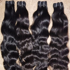 Extensiones de cabello humano Remy crudo del templo indio del sur de calidad superior Cabello virgen de color natural del sur de la India - Product Image 3