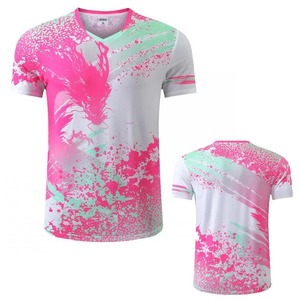 T-shirts pour hommes 2024 été dernière équipe chemises de tennis de table shorts pour hommes femmes t-shirt Logo football - Product Image 5