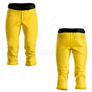 Ensemble d'uniformes de baseball personnalisés pour hommes, jaune orange, logo d'équipe sublimé, vêtements de sport à séchage rapide, toutes saisons, coupe classique - Product Image 4