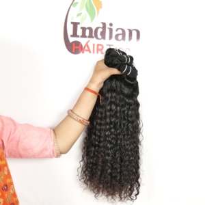 Pas cher 100% Couleur Naturelle Noir Bundle Kinky Silky wave Deep Wave Remy Extensions de Cheveux Humains Indiens pour Femmes - Product Image 1