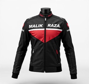 Chaqueta de Motociclista de Cuero con Diseño Europeo y Gráficos Personalizados, Logotipos Personalizados, Combinaciones de Colores y Tallas - Product Image 2