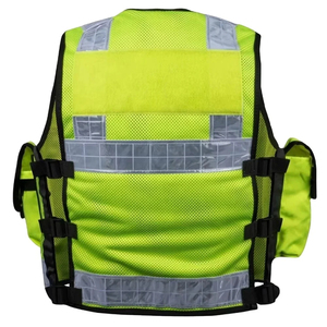 Gilet de travail de sécurité routière extérieur personnalisable avec poches de sécurité haute visibilité Logo Vêtements de sécurité réfléchissants personnalisés - Product Image 3