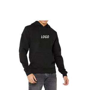 Sweats à capuche chauds d'hiver pour hommes 100% coton surdimensionné Baggy polaire sweats couleur unie en relief impression 3D vente chaude - Product Image 2