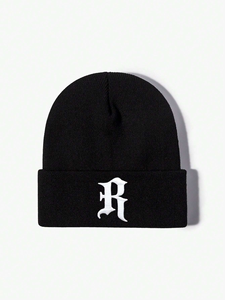 Gorro colorido acrílico Unisex recién llegado, estilo Y2K con puños, de Mohair Material, gorros de Jacquard personalizables - Product Image 3