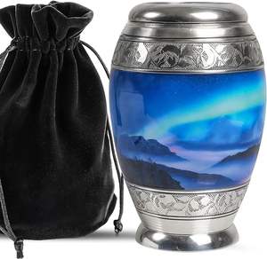 Urnas de cremación Classica de aluminio 100% de la mejor calidad para adultos Embalaje personalizado para cenizas Material metálico para compradores globales - Product Image 2