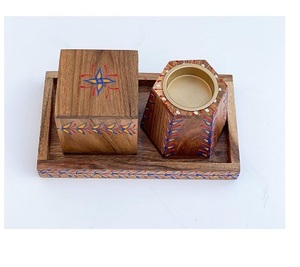 Natural <b>Wood</b> Creative Incense Stick Holder Classic Wholesale Home Fragrance Ash Catcher for Home Decor Meditation Made in India - Product Image 2