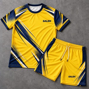 ชุดฟุตบอลสีม่วง Saleh Men แบบ sublimated แขนสั้น เสื้อและกางเกงขาสั้น ระบายอากาศได้ดี ผลิตจากโพลีเอสเตอร์ ชุดทีมพร้อมสกรีนชื่อและหมายเลขทีมตามสั่ง - Product Image 5