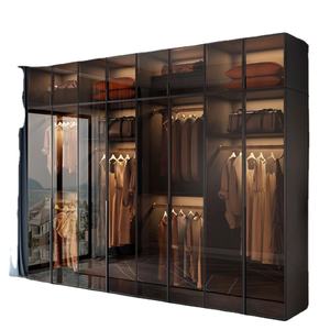 <span class=keywords><strong>Armoire</strong></span> en bois moderne et élégante avec porte, grand espace de rangement, meubles de chambre à coucher - Product Image 1