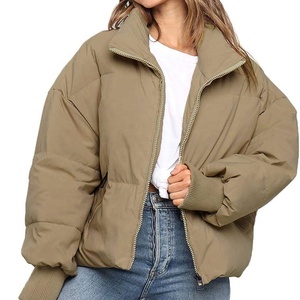 Chaqueta acolchada de algodón de moda de Invierno para mujer de gran calidad 2025, abrigo de lona transpirable con Material de relleno de plumón - Product Image 6