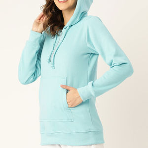 Nouveau Hoodie Femme Demi-Zip de Qualité Supérieure, Vente en Gros, Fabricant, en Polyester et Coton, Pull à Demi-Zip pour Femmes - Product Image 2