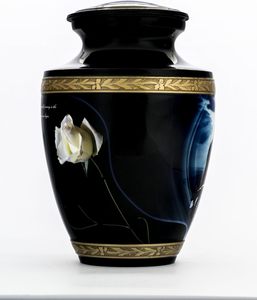 Urne funéraire de moto pour cendres humaines Urne funéraire en métal poli noir pour homme adulte Urne commémorative pour cendres humaines Urne de taille personnalisée - Product Image 6