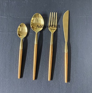 Juego de cubertería de acero inoxidable con mango de resina, elegante, regalos de fiesta de negocios, juego de cubiertos personalizado, venta al por mayor - Product Image 5
