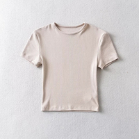 Grosir Kaos Wanita 2025 Kualitas Premium Ramah Lingkungan Sablon Sutra Custom Kerah Bulat Lengan Pendek Streetwear