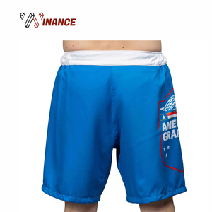 Pantalones cortos MMA de buena calidad para hombre Pantalones cortos de agarre con impresión de logotipo personalizado \ Jiu Jitsu Fightwear Pantalones cortos personalizados con el mejor estilo de corte - Product Image 2
