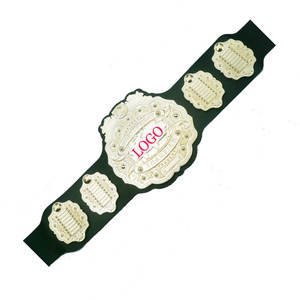 เข็มขัดหนังแชมป์นักมวยปล้ำแบบกำหนดเองโลโก้ - Product Image 4