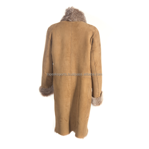 2026 OEM Hot Selling Dark Brown Sheepskin Leather Shearling Coat For Women's High Quality <b>Plus</b>-<b>Size</b> Low Moq Winter Fashion Coats - Product Image 4