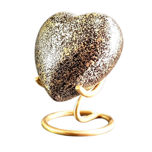 Beautiful Red color with Butterfly Engraved Heart <b>Keepsake</b> with stand Brass Cremation for <b>Ashes</b> - Product Image 6