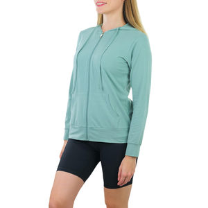 Sweat-shirts à capuche pour femmes avec logo personnalisé en gros, utilisation en extérieur, respirants, sweat-shirts à capuche pour femmes à fermeture éclair à prix avantageux - Product Image 5
