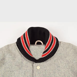 Chaqueta universitaria de béisbol con manga de cuero PU CUMAX SPORTS, abrigo Bomber de lana universitario personalizado para hombre, chaqueta OEM Letterman - Product Image 4