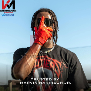 Guantes Profesionales Personalizados para Receptor de Fútbol Americano con Agarre de Silicona en la Palma y Guantes Completos para Fútbol Americano - Product Image 4