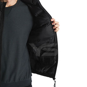 Chaqueta acolchada recubierta de invierno informal, diseño sin mangas, cuello levantado, a prueba de viento, transpirable, cierre de cremallera, patrón sólido antiretráctil - Product Image 5