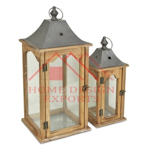 Petite lanterne suspendue en bois avec poignée en corde pour la maison hôtels et restaurants 2024 dernière nouvelle lanterne de support en bois Design - Product Image 2