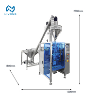 Machine d'emballage automatique de poudre en sachet avec contrôle PLC et doseur à vis sans fin, pour poudre fine et poudre de café, 500g 1000g