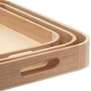 ชุดถาดไม้เพาโลเนียทรงมุมโค้ง ดีไซน์มินิมอล - Product Image 2