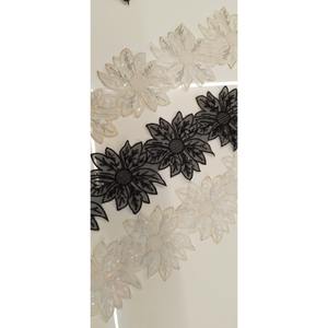 Adorno de encaje bordado de organza suave para ropa de diseñador y moda étnica, proveedor mayorista a granel listo - Product Image 3