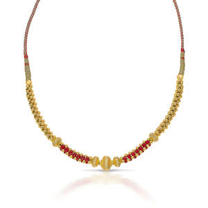 Collar Thushi de Diamantes Chapado en Oro Rojo Kanthamani para Bodas y Regalos Étnicos - Product Image 4
