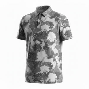 Camiseta de Golf de Manga Corta de Poliéster de Alta Calidad, Sublimada, Transpirable y de Secado Rápido para Uso Diario Urbano y Golf - Product Image 1