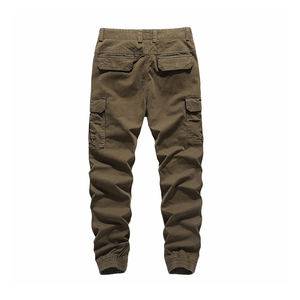 Pantalon cargo en toile décontracté pour homme, coupe droite, léger, de qualité supérieure, couleur foncée, écologique, respirant, finition effet vieilli, idéal pour l'atelier - Product Image 5