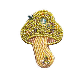 Latest Embroidered Beaded <b>Brooches</b> Custom Design Beaded <b>Brooches</b> Different Shapes Beaded <b>Brooches</b> - Product Image 4