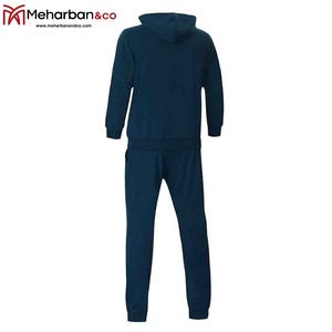 Conjuntos de pantalones con capucha de retazos con cremallera para hombre, ropa deportiva cómoda de ajuste fácil para correr de invierno, chándal de talla grande - Product Image 4